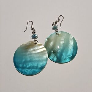Elegant Blue and Silver Earrings